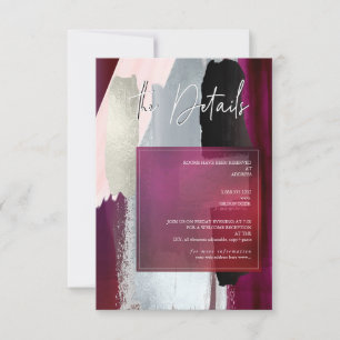 PixDezines Moderne Wasserfarben-Dahlien-Detailkart RSVP Karte