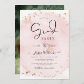 PixDezines Moderner Kalligraphie-Script-Abschluss Einladung (Vorne/Hinten)