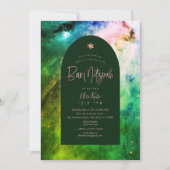 PixDezines Moderner Orion Nebula Bar Mitzvah Invit Einladung (Vorderseite)