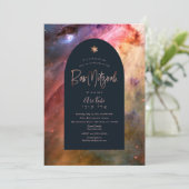 PixDezines Moderner Orion Nebula Bar Mitzvah Invit Einladung (Stehend Vorderseite)