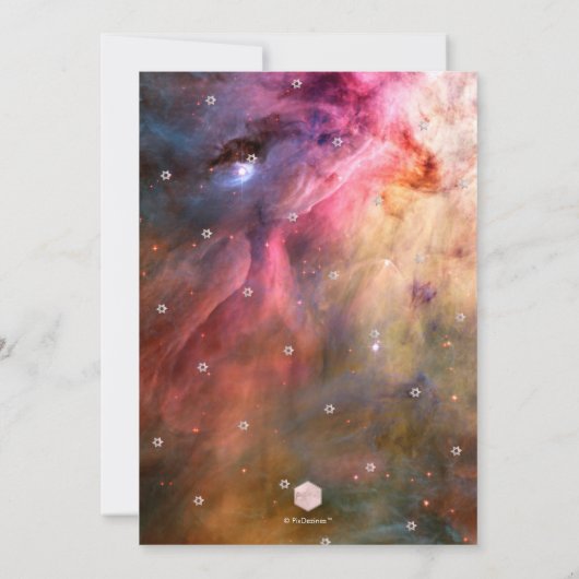 PixDezines Moderner Orion Nebula Bar Mitzvah Invit Einladung (Rückseite)