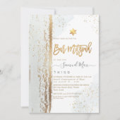 PixDezines Modernes Abstraktes Tallit Bar Mitzvah Einladung (Vorderseite)