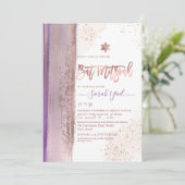 PixDezines Modernes Abstraktes Tallit Bat Mitzvah Einladung (Stehend Vorderseite)