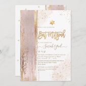 PixDezines Modernes Abstraktes Tallit Bat Mitzvah Einladung (Vorne/Hinten)