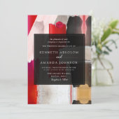 PixDezines Modernes Aquarellschwarz Einladung (Stehend Vorderseite)