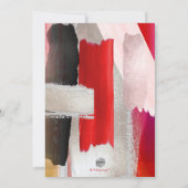 PixDezines Modernes Aquarellschwarz Einladung (Rückseite)