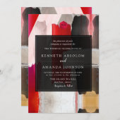 PixDezines Modernes Aquarellschwarz Einladung (Vorne/Hinten)