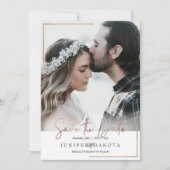 PixDezines Modernes Gerahmtes Foto Speichern Sie d Einladung (Vorderseite)