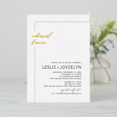 PixDezines Modernes Minimales Abendessen Probe Folieneinladung (Stehend vorne)