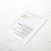 PixDezines Modernes Minimales Abendessen Probe Folieneinladung (Gedreht)