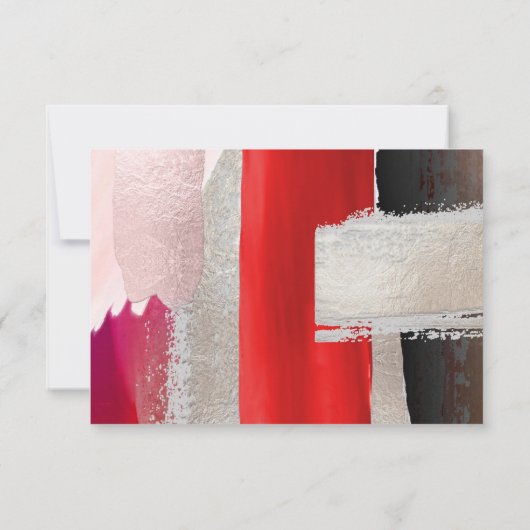 PixDezines Modernes Wasserfarbenrot Schwarz (Rückseite)