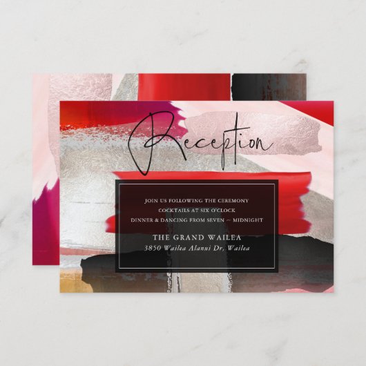 PixDezines Modernes Wasserfarbenrot Schwarz (Vorne/Hinten)