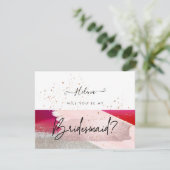 PixDezines Modernes Wasserfarbenrot Schwarz Einladung (Stehend Vorderseite)