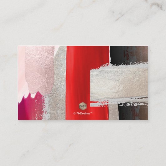 PixDezines Modernes Wasserfarbenrot Schwarz Platzkarte (Rückseite)