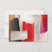 PixDezines Modernes Wasserfarbenrot Schwarz RSVP Karte (Rückseite)