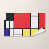 PixDezines Modernismus Primärfarbblöcke Badhandtuch Set (Handtuch)
