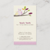 PixDezines Mommy + Babywühe Kinderbetreuung Telefonnummerkarte (Rückseite)