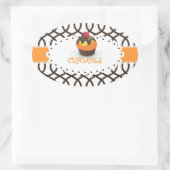 PixDezines monaco trellis+cupcake/DIY Farbe Ovaler Aufkleber (Tasche)