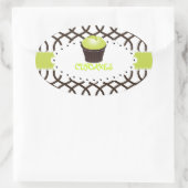 PixDezines monaco trellis+cupcake/DIY Farbe Ovaler Aufkleber (Tasche)