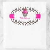 PixDezines monaco trellis+cupcake/DIY Farbe Ovaler Aufkleber (Tasche)