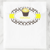 PixDezines monaco trellis+cupcake/DIY Farbe Ovaler Aufkleber (Tasche)