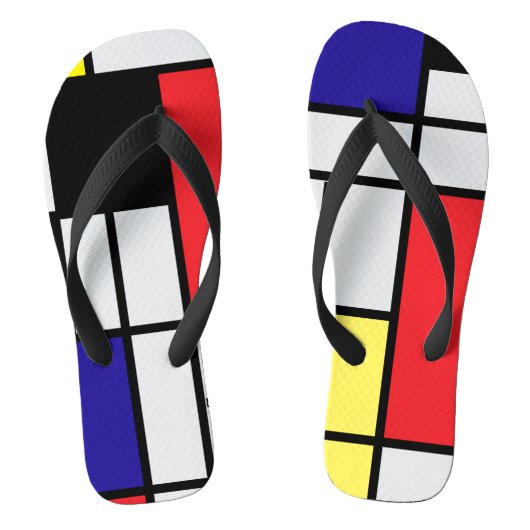 PixDezines mondrian Badesandalen (Fußbett)