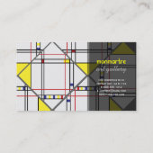 PixDezines mondrian/DIY Hintergrundfarben Visitenkarte (Rückseite)