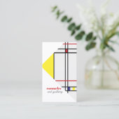 PixDezines mondrian/DIY Hintergrundfarben Visitenkarte (Stehend Vorderseite)
