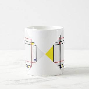 PixDezines Mondrian, Minimalist Kaffeetasse