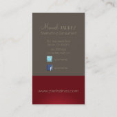 PixDezines Monogram Business Card in Retro-Farben Visitenkarte (Rückseite)