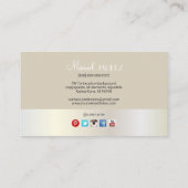 PixDezines Monogram, Chic, elegant, zeitlos Visitenkarte (Rückseite)