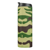 PixDezines Monogram Dogtag Forest Green Camouflage Thermosbecher (Nach rechts gedreht)