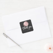 PixDezines Monogram Imitate Rose Gold Foil, vielen Quadratischer Aufkleber (Umschlag)