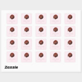 PixDezines Monogram Imitats Maroon Foil DIY Farbe Quadratischer Aufkleber (Blatt)