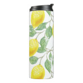 PixDezines MONOGRAM LEMON PATTERN Thermosbecher (Nach links gedreht)