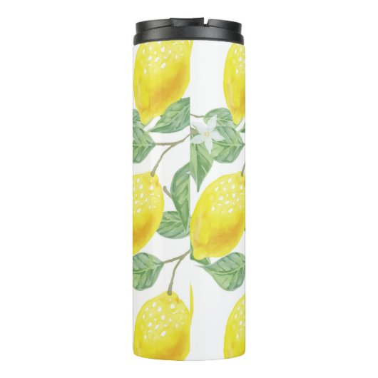 PixDezines MONOGRAM LEMON PATTERN Thermosbecher (Rückseite)