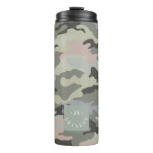 PixDezines Monogram Military Camouflage Thermosbecher (Vorderseite)
