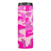 PixDezines Monogram Sassy Pink Camouflage Thermosbecher (Rückseite)