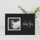 PixDezines Monogram Vielen Dank Karten mit Foto, F (Stehend Vorderseite)