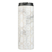 PixDezines MONOGRAM WHITE MARBLE+HONEYCOMB Thermosbecher (Rückseite)