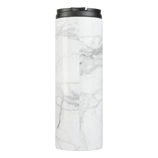 PixDezines MONOGRAM WHITE MARBLE+HONEYCOMB Thermosbecher (Rückseite)