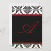 PixDezines Monogramm Rosette-Damast/DIY-Farbe+Schr Einladung (Vorderseite)