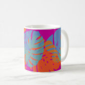 PixDezines Monstera Leaves/DIY Hintergrundfarbe! Kaffeetasse (VorderseiteRechts)