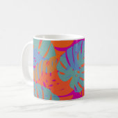 PixDezines Monstera Leaves/DIY Hintergrundfarbe! Kaffeetasse (Vorderseite Links)