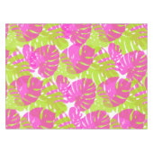 PixDezines Monstera/Neon Pink/Limon/DIY Hintergrun Tischdecke (Vorderseite (Horizontal))