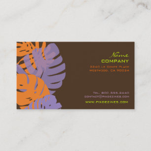 PixDezines Monstera, Retro tropisches Laub Visitenkarte