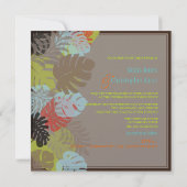 PixDezines Monstera, tropische Blattfarben Einladung (Rückseite)