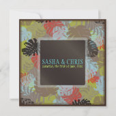 PixDezines Monstera, tropische Blattfarben Einladung (Vorderseite)