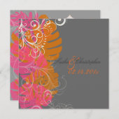 PixDezines Monstera/tropische Wirbel/Tagesfarben Einladung (Vorne/Hinten)