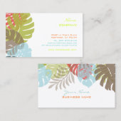 PixDezines Monstera, tropisches Retro-Blattwerk Visitenkarte (Vorne/Hinten)